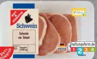 Edeka Gut & Günstig Schweine Koteletts Angebot
