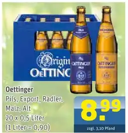 Getränke Arena Oettinger pils, export, radler, malz, alt Angebot