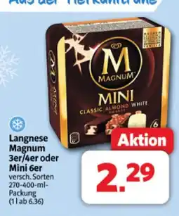 Markant Langnese magnum 3er/4er oder mini 6er Angebot