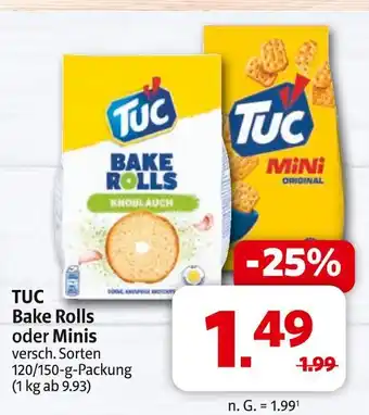 Markant Tuc bake rolls oder minis Angebot