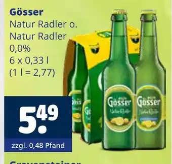 Getränkewelt Gösser natur radler oder natur radler 0,0% Angebot