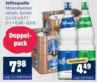 Getränkewelt Stiftsquelle mineralwasser Angebot