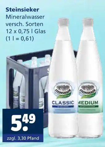 Getränkewelt Steinsieker classic oder medium Angebot