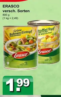 Getränkeparadies Gefromm Erasco grüne bohnen-eintopf oder kartoffel-topf mit würstchen Angebot