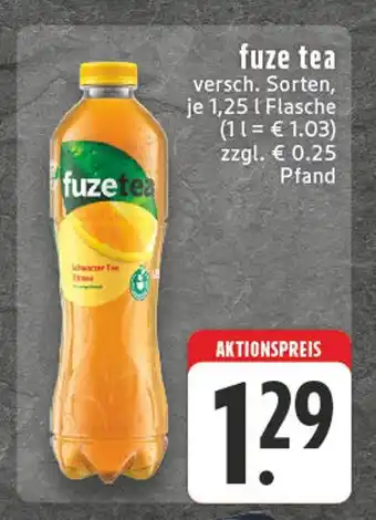 Edeka Fuze tea schwarzer tee zitrone Angebot