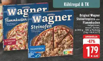 Edeka Wagner original wagner steinofenpizza oder flammkuchen Angebot
