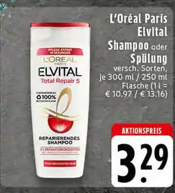 Edeka L'oréal paris elvital shampoo oder spülung Angebot