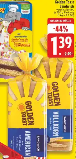Edeka Golden toast sandwich Angebot