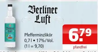 Getränke Oase Berliner luft pfefferminzlikör Angebot