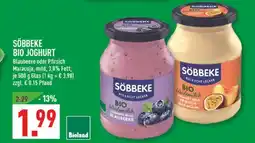 Marktkauf Söbbeke bio joghurt blaubeere oder pfirsich maracuja Angebot