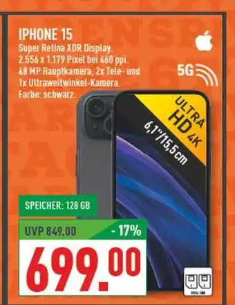 Marktkauf Apple iphone 15 Angebot