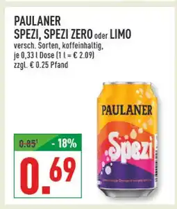 Marktkauf Paulaner spezi, spezi zero oder limo Angebot