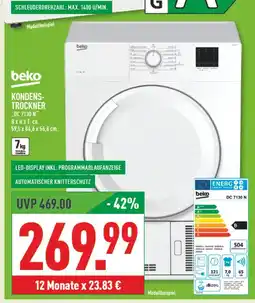 Marktkauf Beko kondens-trockner dc 7130 n Angebot
