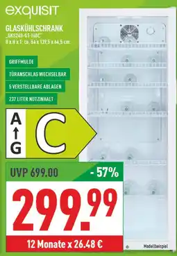 Marktkauf Exquisit glaskühlschrank Angebot