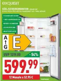 Marktkauf Exquisit kühl-/gefrierkombination „sbs450-360“ Angebot