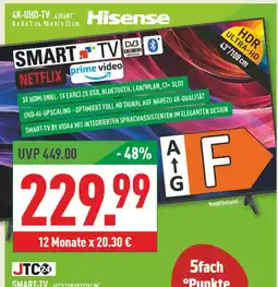 Marktkauf Hisense 4k-uhd-tv 43e6nt Angebot