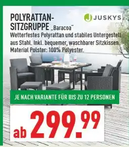 Marktkauf Juskys polyrattan-sitzgruppe „baracoa“ Angebot