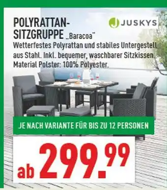 Marktkauf Juskys polyrattan-sitzgruppe „baracoa“ Angebot