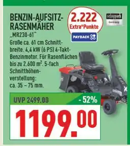 Marktkauf Scheppach benzin-aufsitz-rasenmäher Angebot