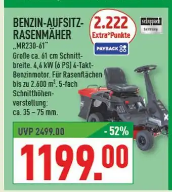 Marktkauf Scheppach benzin-aufsitz-rasenmäher Angebot