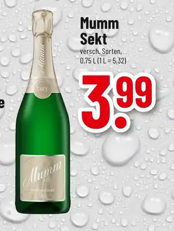 trinkgut Mumm sekt Angebot