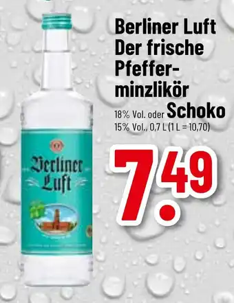 trinkgut Berliner luft der frische pfefferminzlikör oder schoko Angebot
