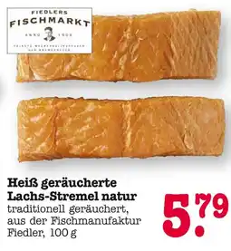 E-Center Fiedlers fischmarkt heiß geräucherte lachs-stremel natur Angebot