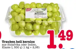 E-Center Trauben hell kernlos Angebot