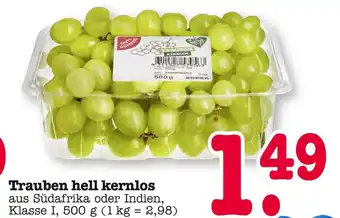E-Center Trauben hell kernlos Angebot