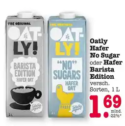 E-Center Oatly hafer no sugar oder hafer barista edition Angebot