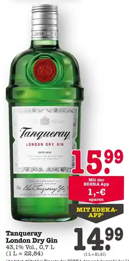 E-Center Tanqueray london dry gin Angebot