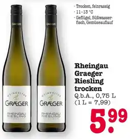 E-Center Graeger rheingau riesling trocken Angebot