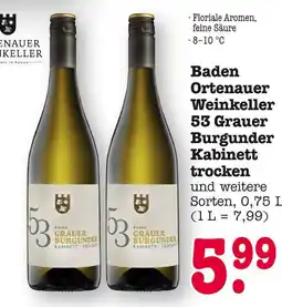 E-Center Ortenauer weinkeller baden 53 grauer burgunder kabinett trocken Angebot