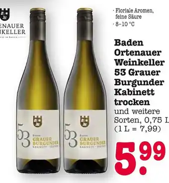 E-Center Ortenauer weinkeller baden 53 grauer burgunder kabinett trocken Angebot
