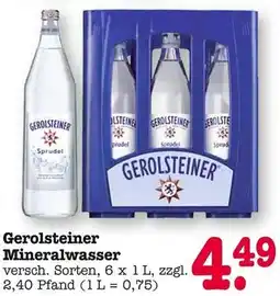 E-Center Gerolsteiner mineralwasser Angebot