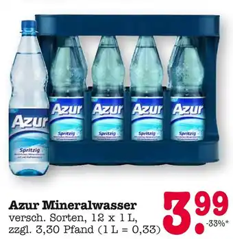 E-Center Azur mineralwasser Angebot