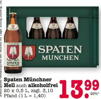 E-Center Spaten münchner hell auch alkoholfrei Angebot