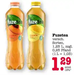 E-Center Fuzetea schwarzer tee pfirsich Angebot