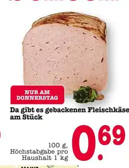 E-Center Gebackenen fleischkäse am stück Angebot