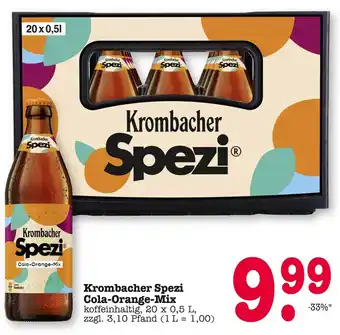 E-Center Krombacher spezi cola-orange-mix Angebot