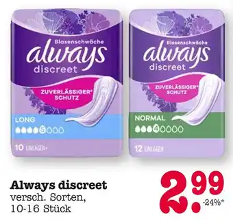 E-Center Always discreet Angebot