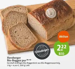 tegut Herzberger bio-roggen pur Angebot
