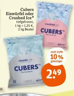 tegut Cubers eiswürfel oder crushed ice Angebot