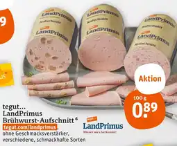 tegut Landprimus brühwurst-aufschnitt Angebot