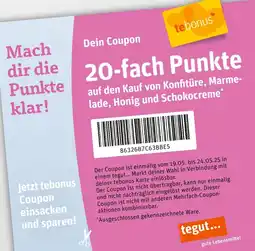 tegut Tebonus konfitüre, marmelade, honig und schokocreme Angebot