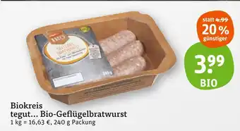 tegut Biokreis bio-geflügelbratwurst Angebot