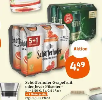 tegut Schöfferhofer grapefruit oder jever pilsener Angebot