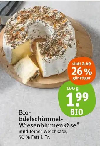 tegut Bio bio-edelschimmel-wiesenblumenkäse Angebot