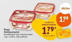 tegut Popp kartoffelsalat oder coleslaw-salat Angebot