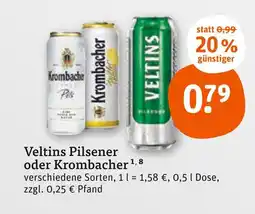 tegut Veltins, krombacher veltins pilsener oder krombacher Angebot